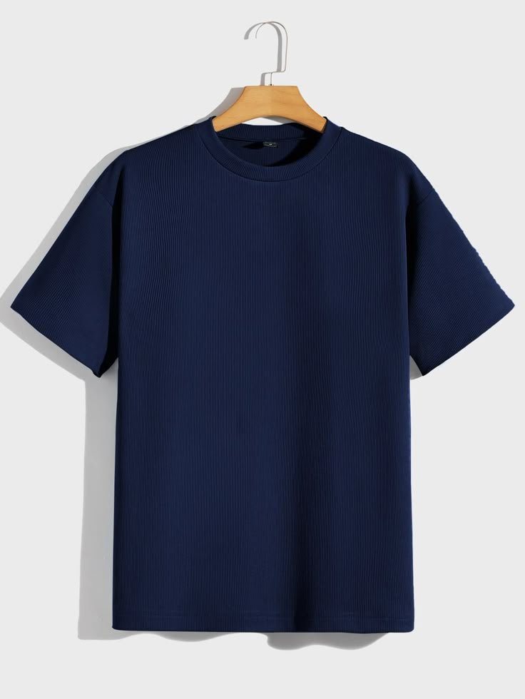 herren lässig einfarbiges t shirt mit dropped…