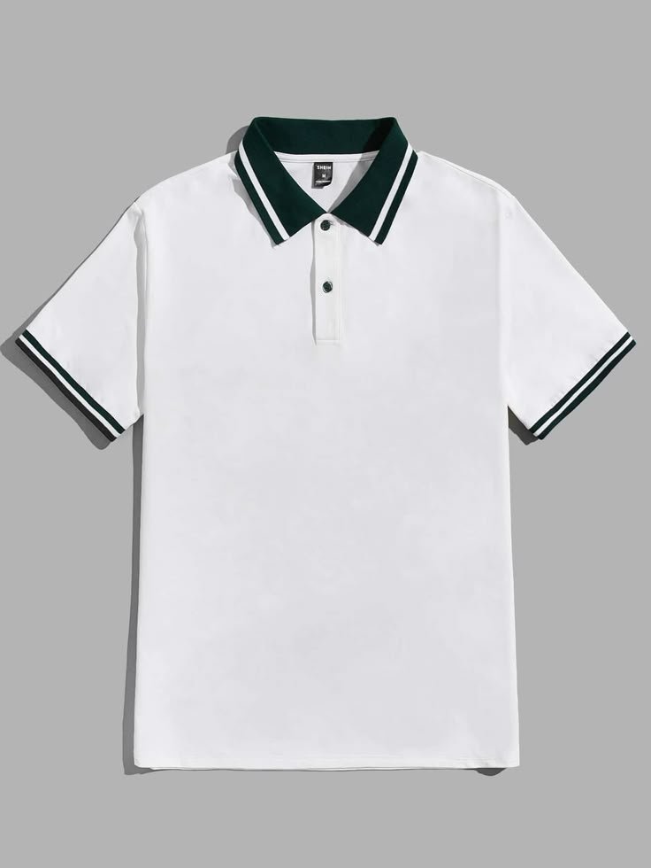 homens camisa polo guarnição listrada