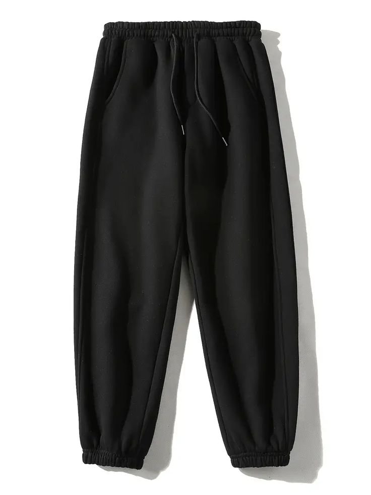 men's loose fit casual solid jogger cotton…